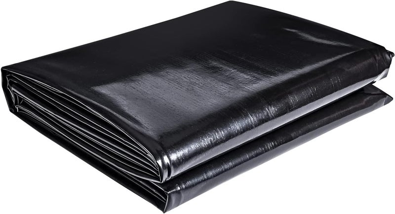 ToLanbbt بطانة بركة 7 × 10 قدم، 20 مل HDPE مقاومة للأشعة فوق البنفسجية، بطانة بركة مسبقة الصنع سهلة القطع، تحتية للنافورة، الشلال، برك كوي وحديقة الماء (أسود) - Image 1